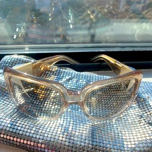 Jimmy Choo women’s champagne bling sunglasses